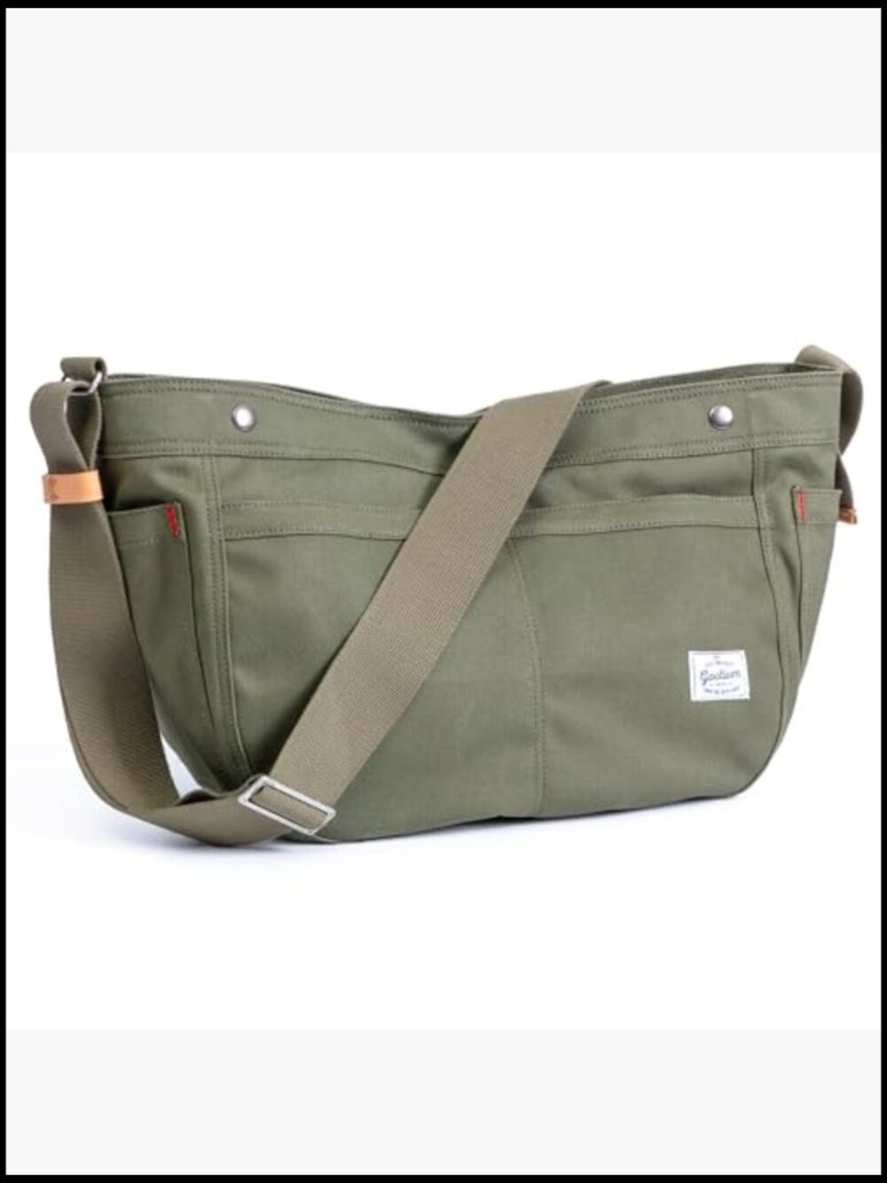 Canvas Crescent Hobo Crossbody Bag Durable Heavy-Duty Messenger Shoulder Bag - Picture 3 of 7